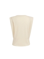 Yaya Shoulder detail cardigan with 99067 Cloud creme white
