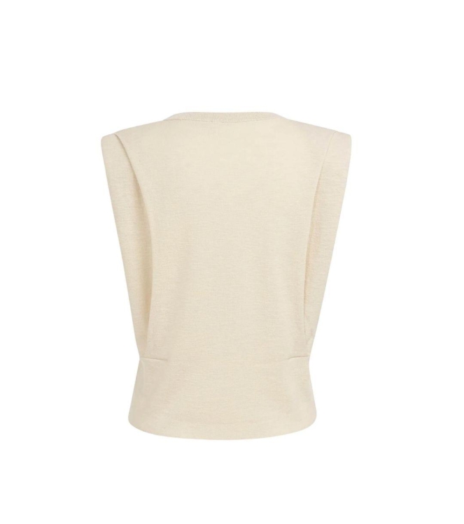 Yaya Shoulder detail cardigan with 99067 Cloud creme white