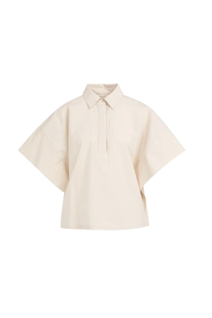 Yaya Blouse with sleeve detail 99067 Cloud creme white