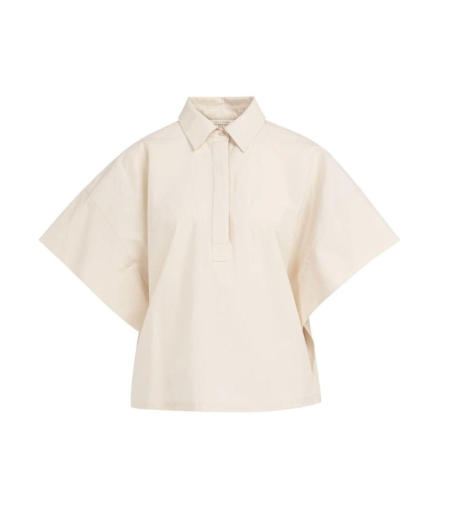 Yaya Blouse with sleeve detail 99067 Cloud creme white