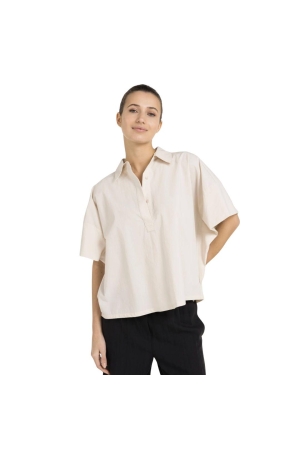 Yaya Blouse with sleeve detail 99067 Cloud creme white