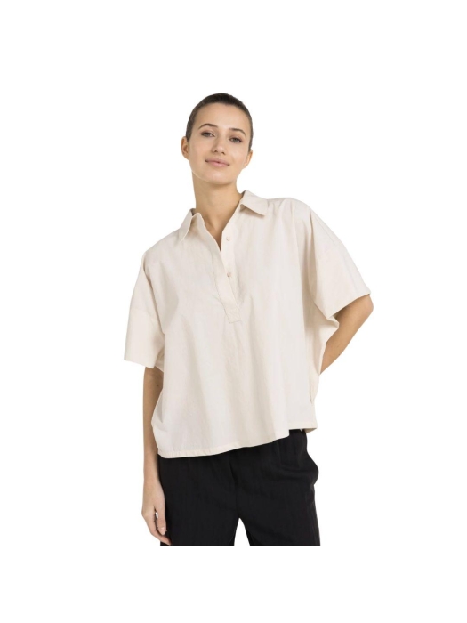 Yaya Blouse with sleeve detail 99067 Cloud creme white