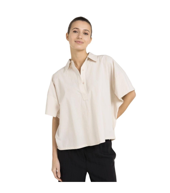 Yaya Blouse with sleeve detail 99067 Cloud creme white