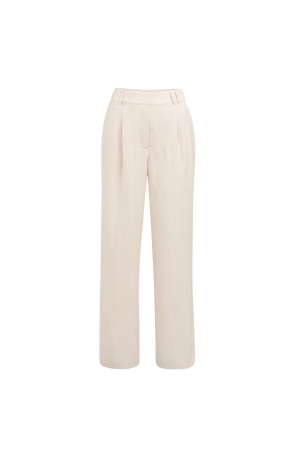 Yaya Woven wide leg trousers - L32 99067 Cloud creme white