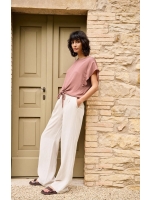 Yaya Woven wide leg trousers - L32 99067 Cloud creme white