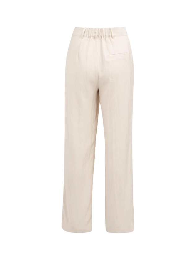 Yaya Woven wide leg trousers - L32 99067 Cloud creme white