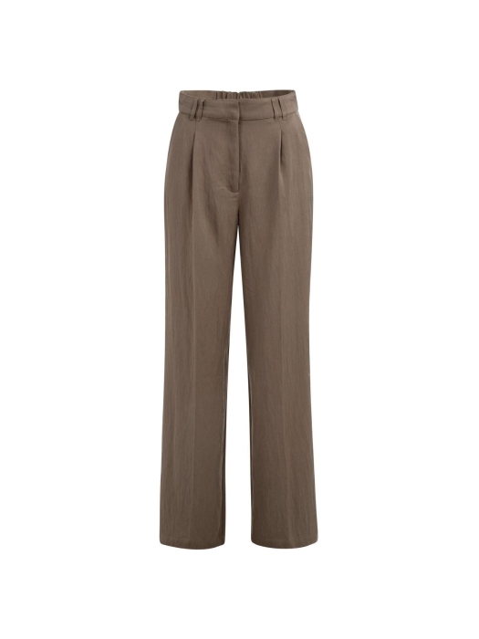Yaya Woven wide leg trousers - L32 99070 Washed brown