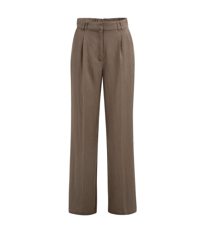 Yaya Woven wide leg trousers - L32 99070 Washed brown