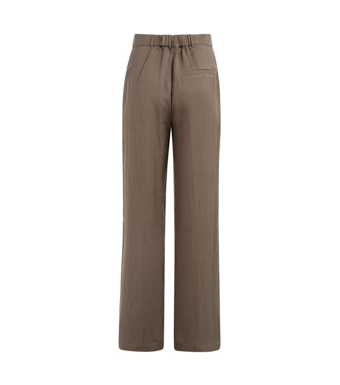 Yaya Woven wide leg trousers - L32 99070 Washed brown