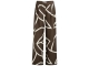 Yaya Woven printed wide leg trouser 912161 Chocolate martini brown dess