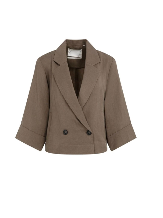 Yaya Woven loose fit blazer jacket 99070 Washed brown