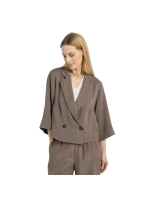 Yaya Woven loose fit blazer jacket 99070 Washed brown