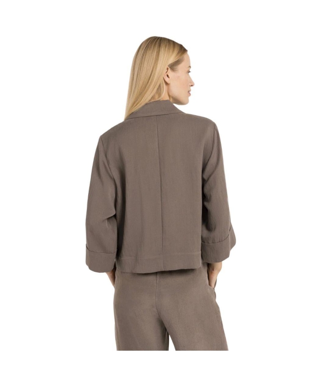 Yaya Woven loose fit blazer jacket 99070 Washed brown