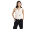 Yaya Woven gilet with asymetrical c 99067 Cloud creme white