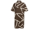 Yaya Printed dress with polo collar 912161 Chocolate martini brown dess