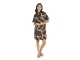 Yaya Printed dress with polo collar 912161 Chocolate martini brown dess