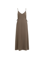 Yaya Strappy dress with drawstrings 99070 Washed brown