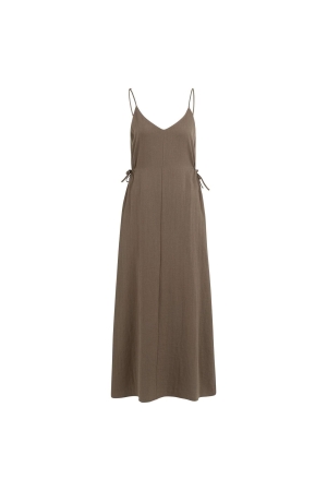 Yaya Strappy dress with drawstrings 99070 Washed brown