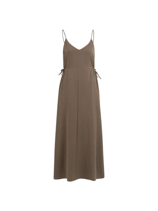 Yaya Strappy dress with drawstrings 99070 Washed brown