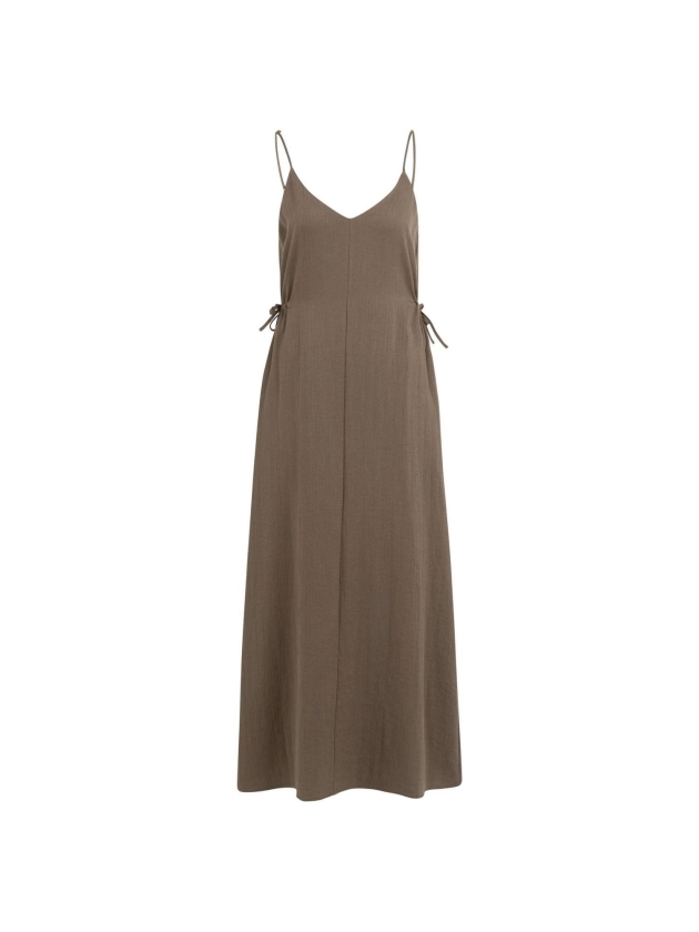 Yaya Strappy dress with drawstrings 99070 Washed brown