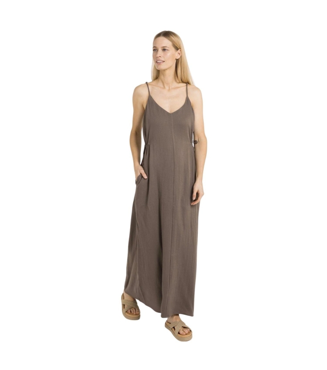 Yaya Strappy dress with drawstrings 99070 Washed brown