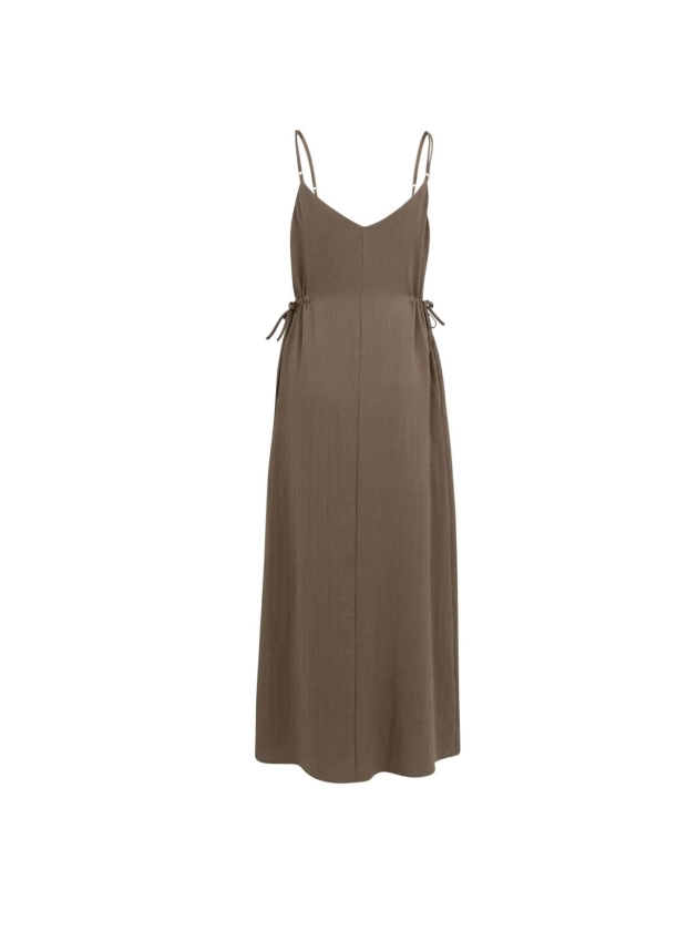 Yaya Strappy dress with drawstrings 99070 Washed brown