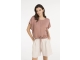 Yaya Flowy knotted top with elastic 71516 Burlwood pink