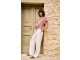 Yaya Flowy knotted top with elastic 71516 Burlwood pink