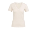 Yaya Short sleeve V-neck t-shirt wi 99067 Cloud creme white