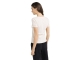Yaya Short sleeve V-neck t-shirt wi 99067 Cloud creme white