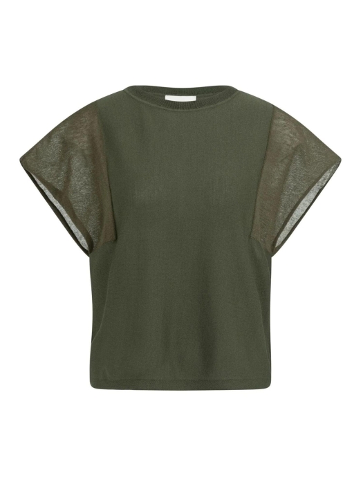 Yaya Sweater with transparent short 99065 Army