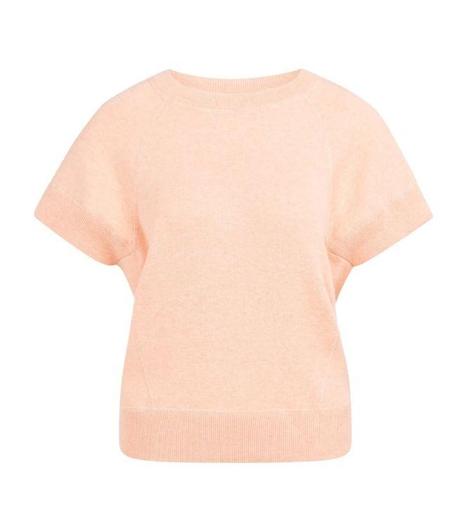 Yaya Sleeveless sweater with stitch 313072 Peach palazzo orange mel