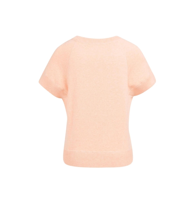 Yaya Sleeveless sweater with stitch 313072 Peach palazzo orange mel