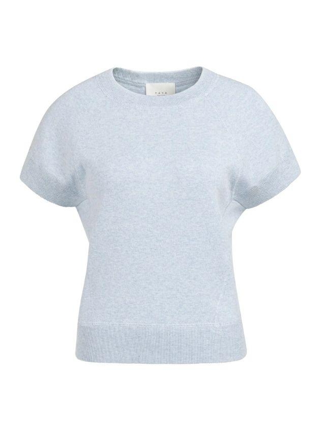 Yaya Sleeveless sweater with stitch 990732 Light blue mel
