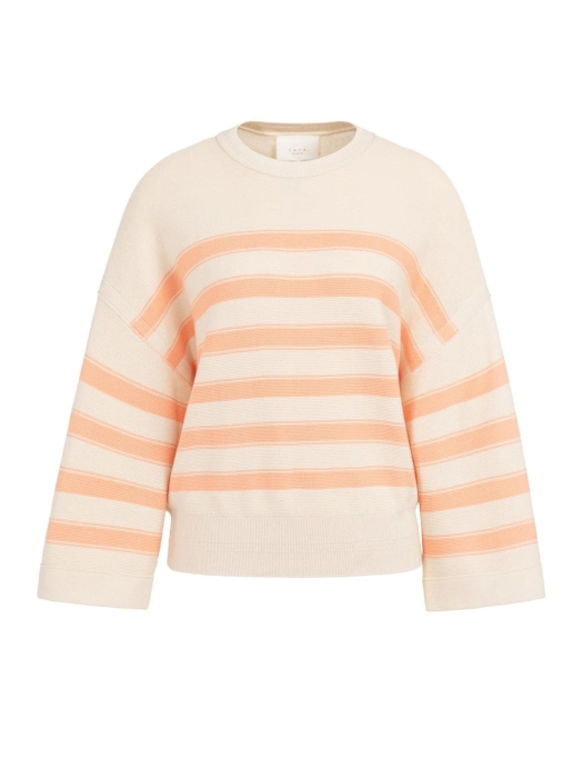 Yaya Mixing textured sweater with s 313072 Peach palazzo orange mel
