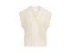Yaya Mesh stitch sleeveless cardiga 99058 Creme beige