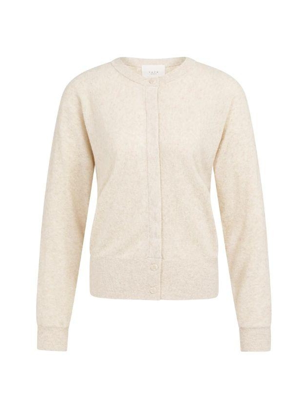 Yaya Towel knitted cardigan 990582 Creme beige melange