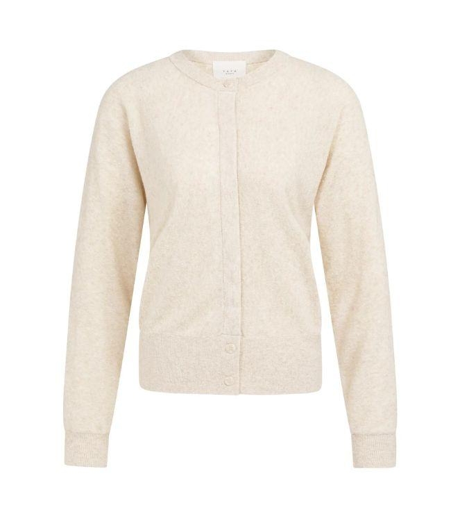 Yaya Towel knitted cardigan 990582 Creme beige melange