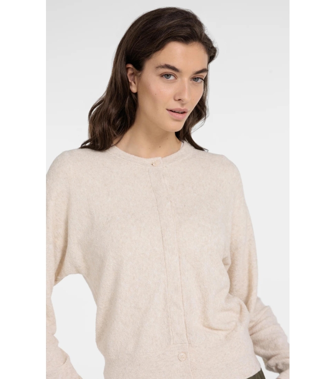 Yaya Towel knitted cardigan 990582 Creme beige melange