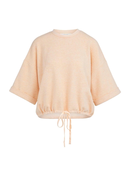 Yaya Short sleeve sweatshirt with r 412172 Amberlight mel