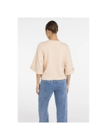 Yaya Short sleeve sweatshirt with r 412172 Amberlight mel