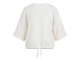 Yaya Short sleeve sweatshirt with r 990642 Ivory white mel