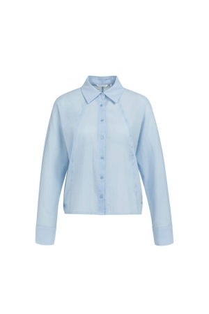 Yaya Batwing blouse with cut seams 99073 Light blue