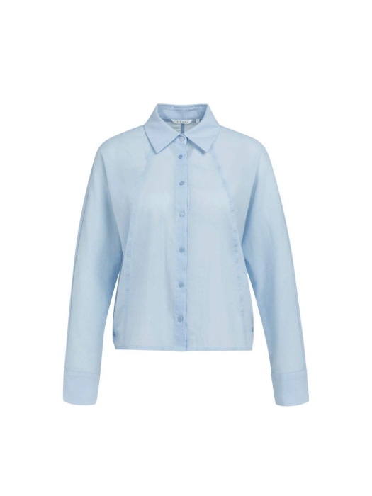Yaya Batwing blouse with cut seams 99073 Light blue