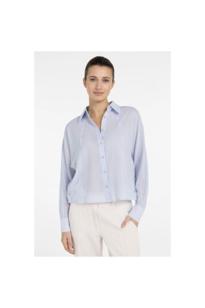 Yaya Batwing blouse with cut seams 99073 Light blue
