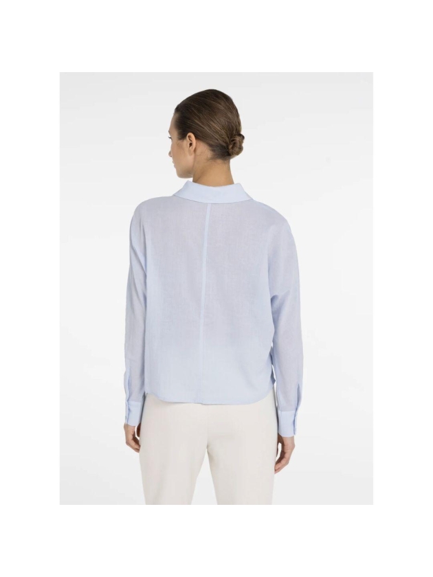 Yaya Batwing blouse with cut seams 99073 Light blue