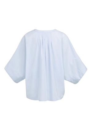Yaya Batwing blouse with back pleat 99073 Light blue