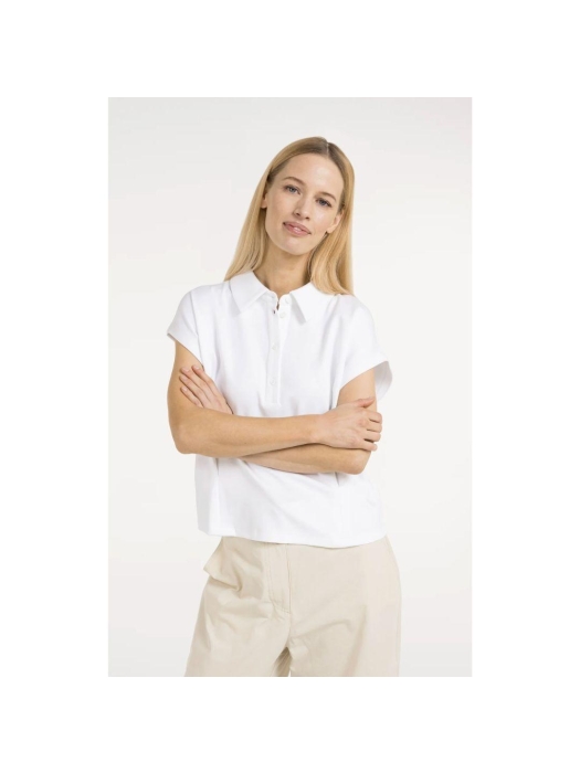 Yaya Jersey blouse with darts 00000 Pure white