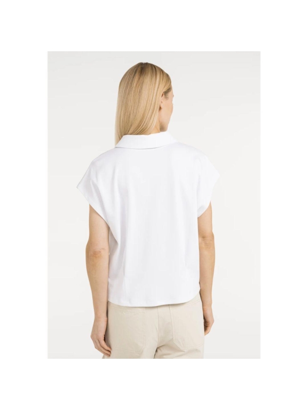 Yaya Jersey blouse with darts 00000 Pure white