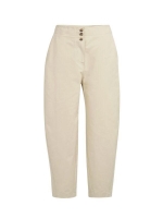 Yaya High waist barrel leg trousers 99072 Warm dust sand